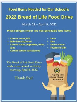 school canned food drive flyer